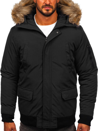 Chaqueta de invierno para hombre negro Bolf 2019A