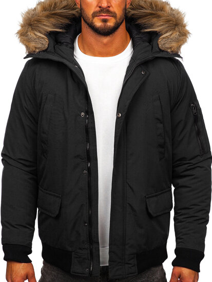 Chaqueta de invierno para hombre negro Bolf 2019A