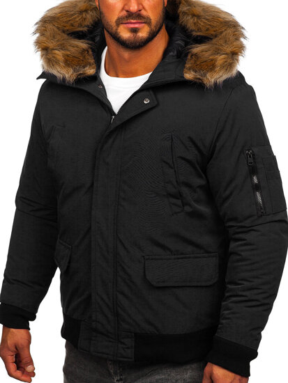 Chaqueta de invierno para hombre negro Bolf 2019A