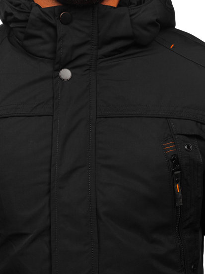 Chaqueta de invierno para hombre negro Bolf 2025