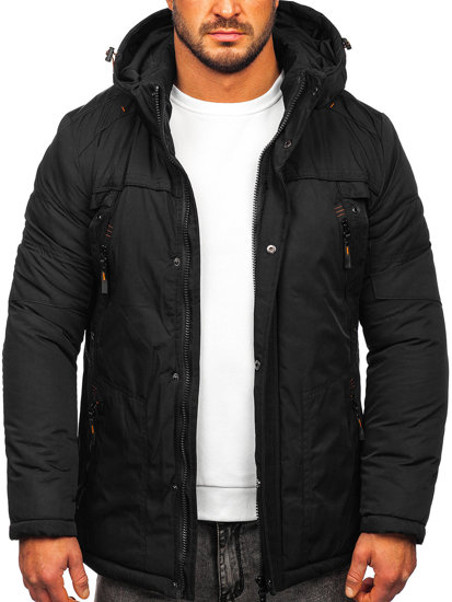 Chaqueta de invierno para hombre negro Bolf 2025