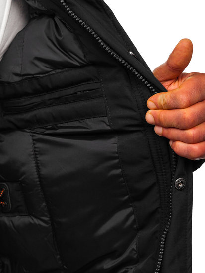 Chaqueta de invierno para hombre negro Bolf 2025