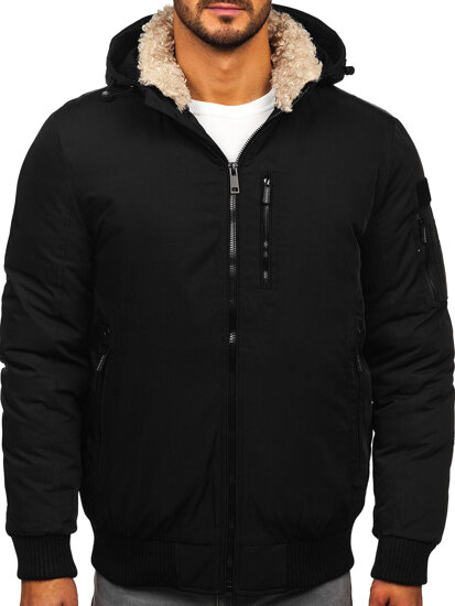 Chaqueta de invierno para hombre negro Bolf 25M9805