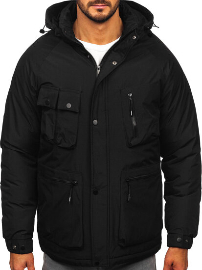 Chaqueta de invierno para hombre negro Bolf 25M9806