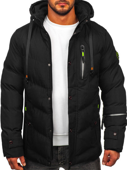 Chaqueta de invierno para hombre negro Bolf 5M3137