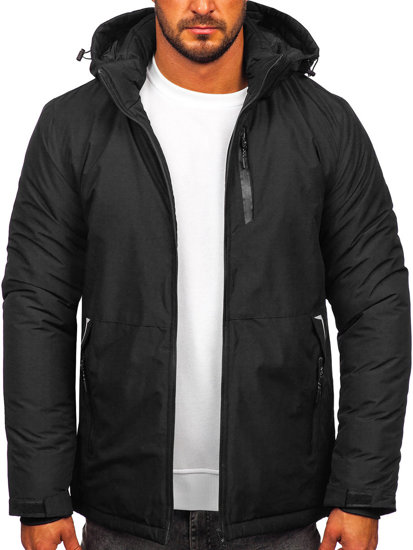 Chaqueta de invierno para hombre negro Bolf HKK2023