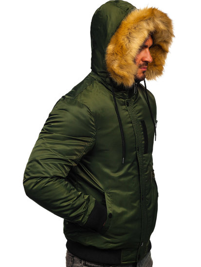 Chaqueta de invierno para hombre verde Bolf 2129