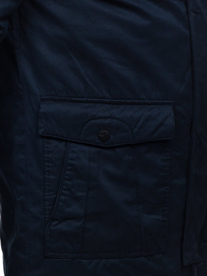 Chaqueta de invierno parka para hombre azul oscuro Bolf 1794