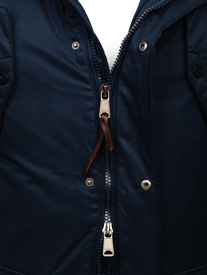 Chaqueta de invierno parka para hombre azul oscuro Bolf 1794