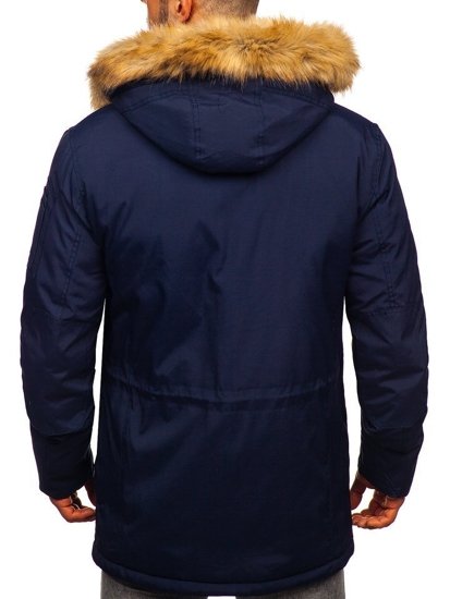 Chaqueta de invierno parka para hombre azul oscuro Bolf 1971