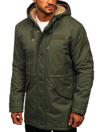 Chaqueta de invierno parka para hombre caqui Bolf EX838