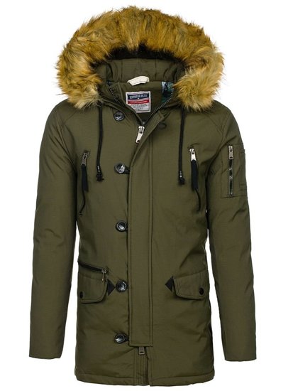 Chaqueta de invierno parka para hombre verde Bolf 1795 