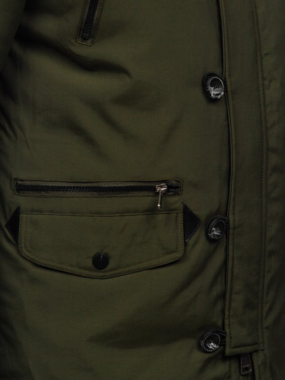 Chaqueta de invierno parka para hombre verde Bolf 1795 