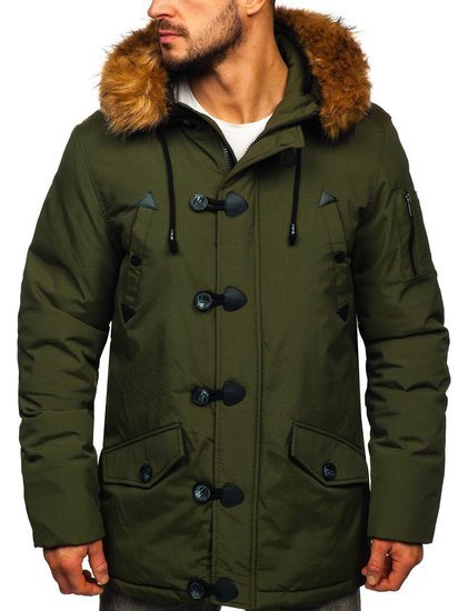 Chaqueta de invierno parka para hombre verde Bolf 1888