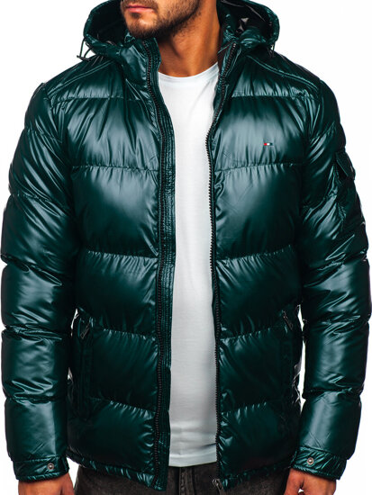 Chaqueta deportiva acolchada oversize de invierno para hombre verde Bolf EX2138B