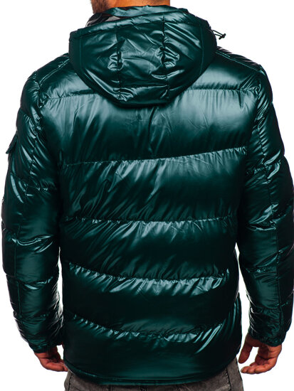 Chaqueta deportiva acolchada oversize de invierno para hombre verde Bolf EX2138B