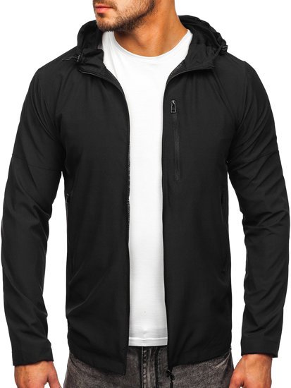 Chaqueta deportiva cortavientos para hombre color negro Denley HM142