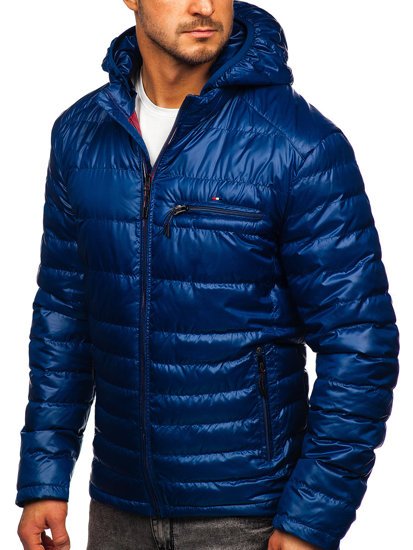 Chaqueta deportiva de entretiempo acolchada para hombre azul oscuro Bolf 2066