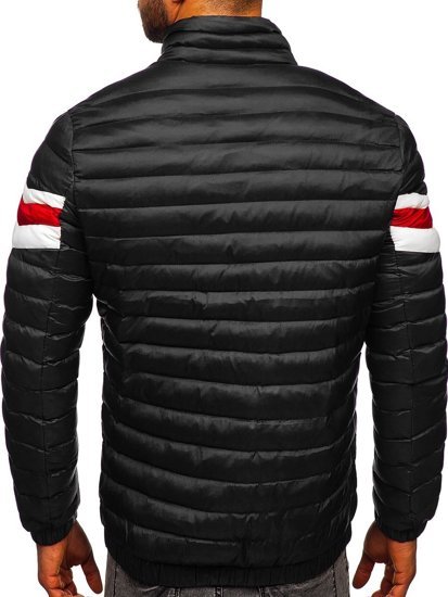 Chaqueta deportiva de entretiempo acolchada para hombre negro Bolf 6574