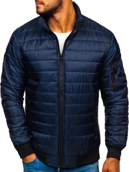 Chaqueta deportiva de entretiempo para hombre azul marino Bolf MY22