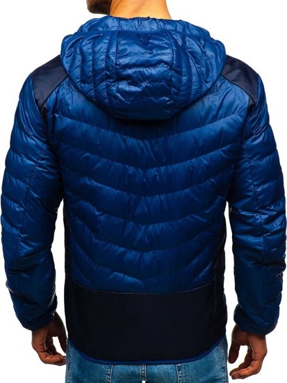 Chaqueta deportiva de entretiempo para hombre azul oscuro Bolf 1901