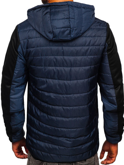 Chaqueta deportiva de entretiempo para hombre color azul oscuro Bolf M10003