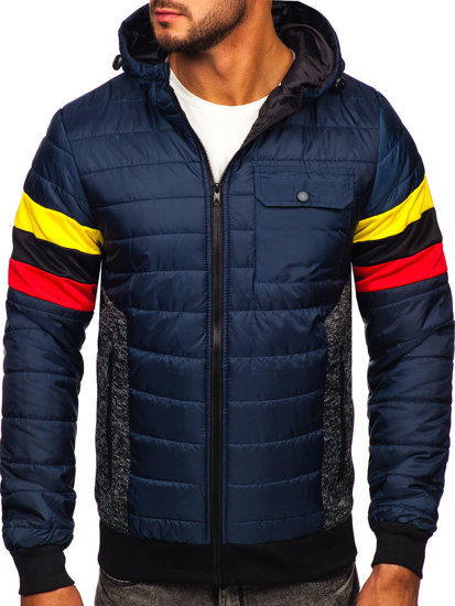 Chaqueta deportiva de entretiempo para hombre color azul oscuro Bolf M10021