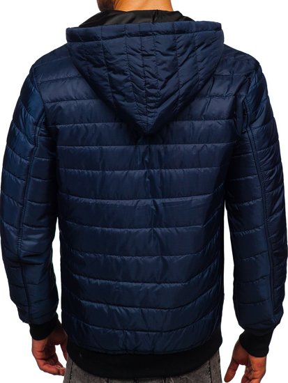 Chaqueta deportiva de entretiempo para hombre color azul oscuro Bolf MY13