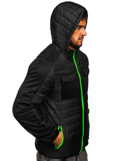 Chaqueta deportiva de entretiempo para hombre color negro Bolf M10003