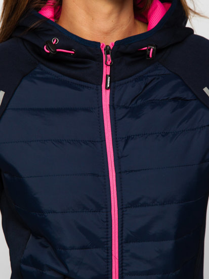 Chaqueta deportiva de entretiempo para mujer azul oscuro Bolf KSW4009