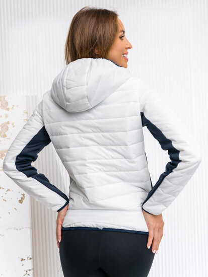 Chaqueta deportiva de entretiempo para mujer blanco Bolf KSW4006A1