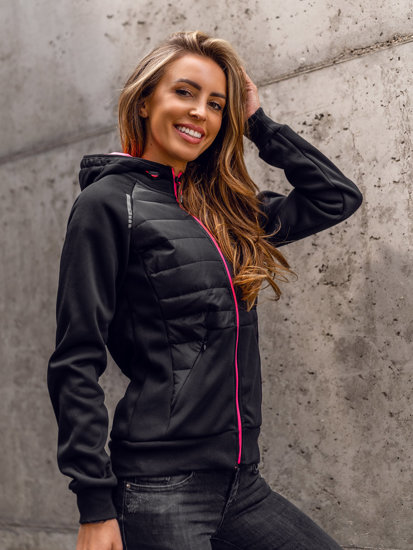 Chaqueta deportiva de entretiempo para mujer negro Bolf KSW4009A