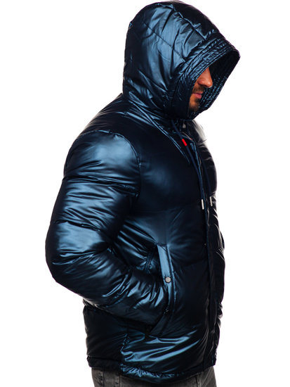 Chaqueta deportiva de invierno acolchada para hombre azul oscuro Bolf EX2125