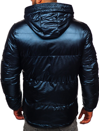 Chaqueta deportiva de invierno acolchada para hombre azul oscuro Bolf EX2125