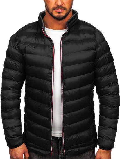 Chaqueta deportiva de invierno acolchada para hombre negra Bolf 1100