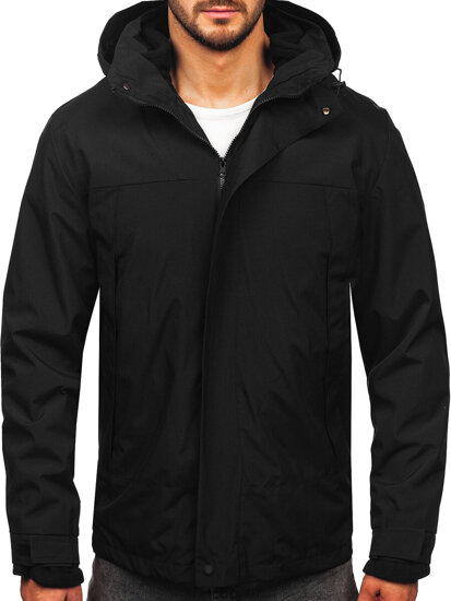 Chaqueta deportiva de invierno con forro para hombre negro Bolf 5M3262