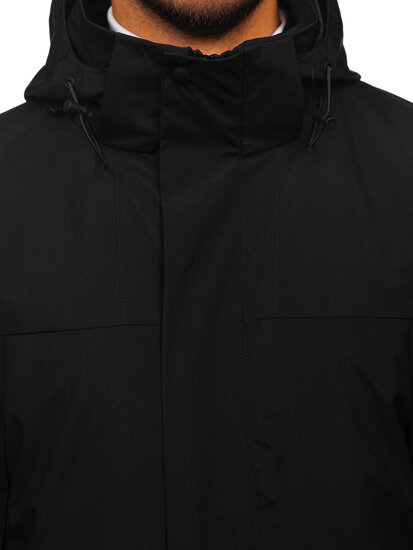 Chaqueta deportiva de invierno con forro para hombre negro Bolf 5M3262