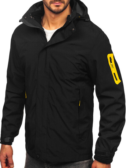 Chaqueta deportiva de invierno con forro para hombre negro Bolf 5M3263