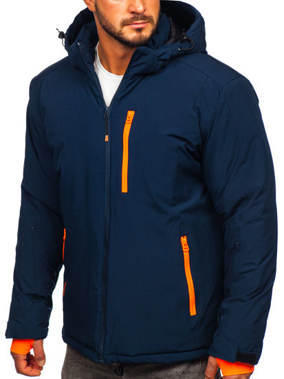 Chaqueta deportiva de invierno para hombre azul oscuro Bolf HH011