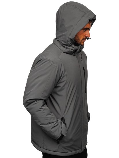 Chaqueta deportiva de invierno para hombre grafito Bolf HH011