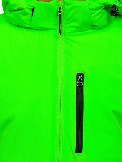 Chaqueta deportiva de invierno para hombre verde y fluorescente Bolf HH011