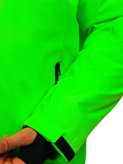 Chaqueta deportiva de invierno para hombre verde y fluorescente Bolf HH011