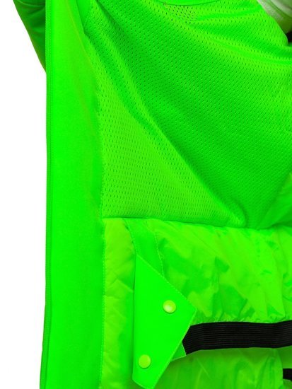 Chaqueta deportiva de invierno para hombre verde y fluorescente Bolf HH011