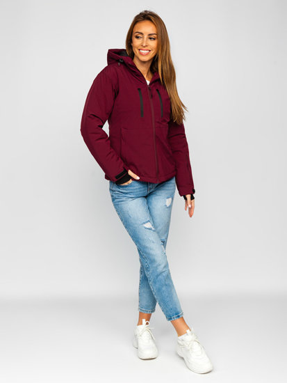 Chaqueta deportiva de invierno para mujer burdeos Bolf HH012A