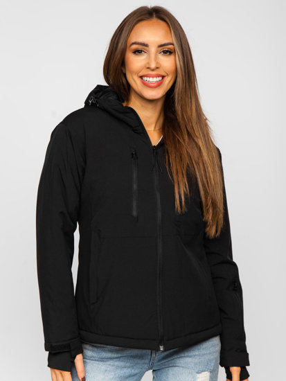 Chaqueta deportiva de invierno para mujer negro Bolf HH012A