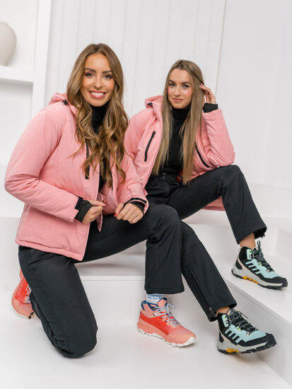 Chaqueta deportiva de invierno para mujer rosa claro Bolf HH012B