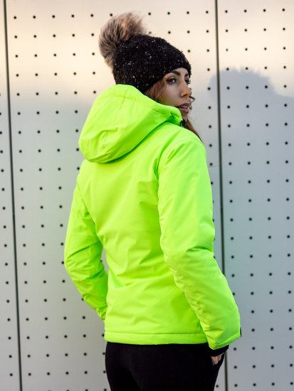 Chaqueta deportiva de invierno para mujer verde y fluorescente Bolf HH012