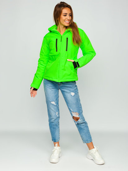 Chaqueta deportiva de invierno para mujer verde y fluorescente Bolf HH012A