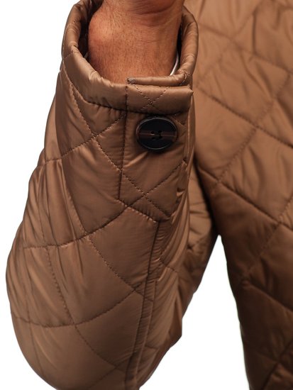 Chaqueta elegante de entretiempo tipo husky para hombre color beige Bolf 0003