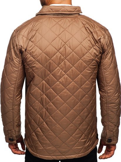 Chaqueta elegante de entretiempo tipo husky para hombre color beige Bolf 0003